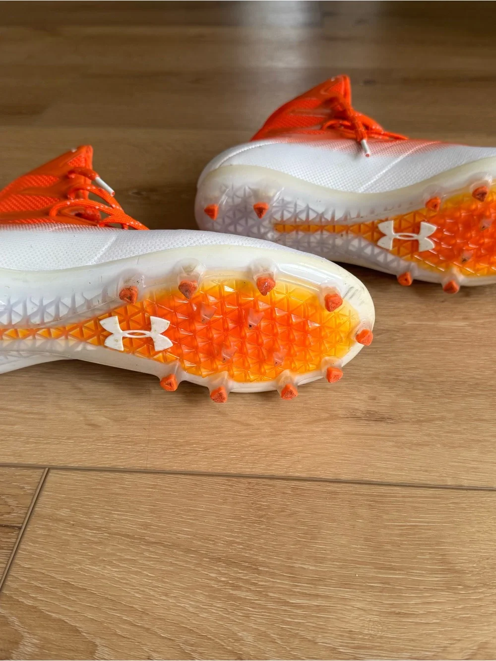 Under Armour Bright Orange Athletic High-Top Shoe